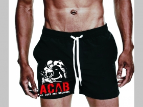 A.C.A.B. - plavky s mot&iacute;vom - plavkov&eacute; p&aacute;nske kraťasy s pohodlnou gumou v p&aacute;se a &scaron;n&uacute;rkou na dotiahnutie vhodn&eacute; aj ako klasick&eacute; kraťasy na voľn&yacute; čas